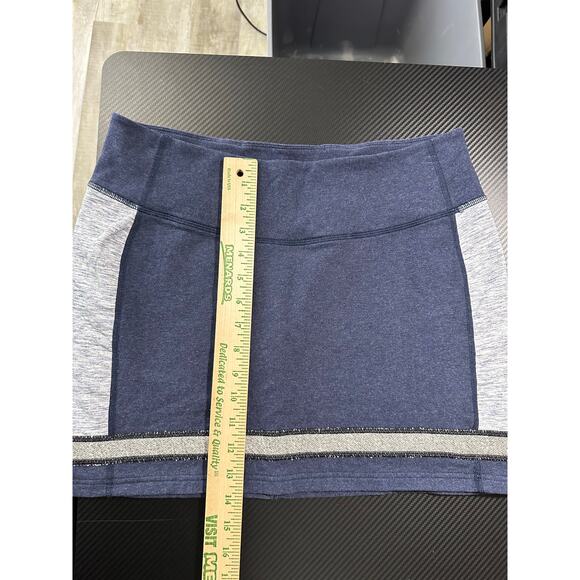 Lululemon Cotton Blend Athletic Skirt Sweat Skirt Comfy Lounge Blue Size 10 - Picture 5 of 9